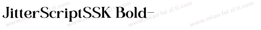 JitterScriptSSK Bold字体转换